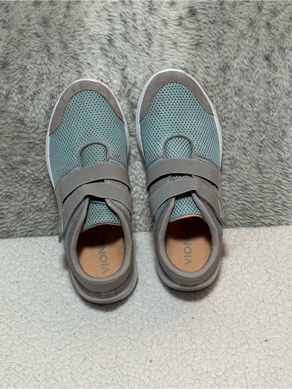 Vionic Brisk Ema Slip On Walking Sneakers Gray Aqua Women’s Sz 7.5 - Picture 5 of 10
